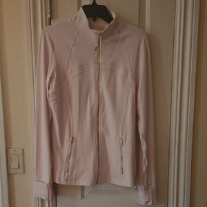 Lululemon Athletica Light Pink Jacket with Gold Zippers, Brand New